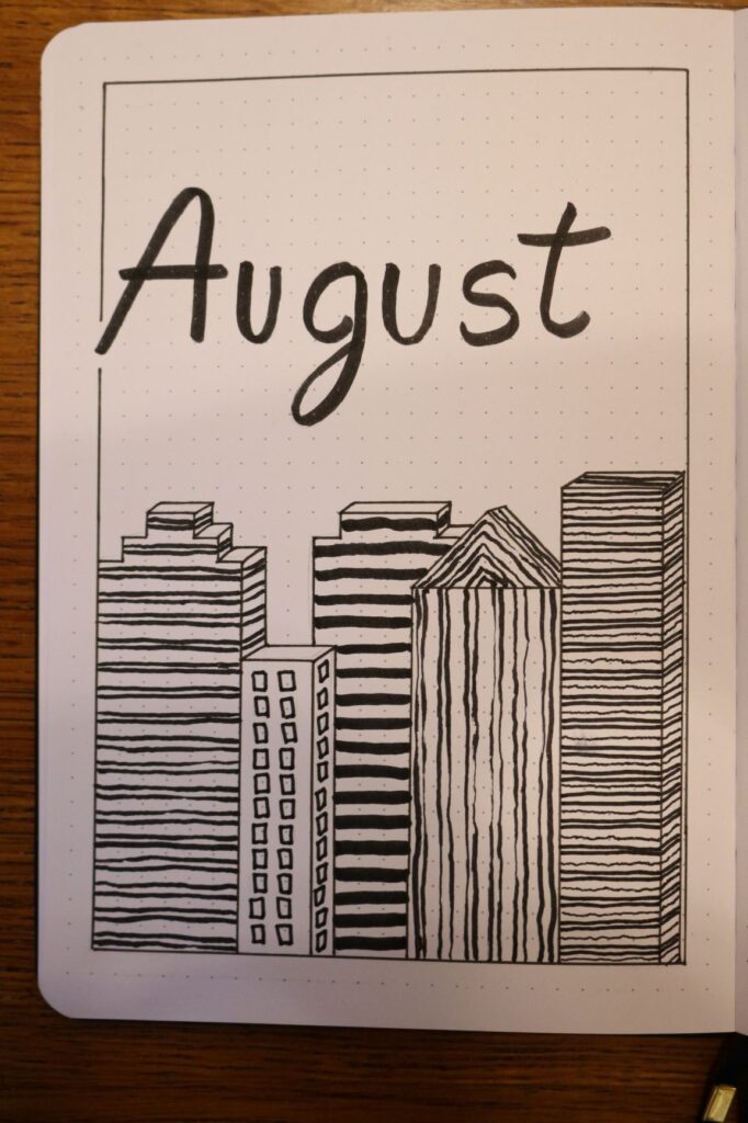 August bullet journal theme