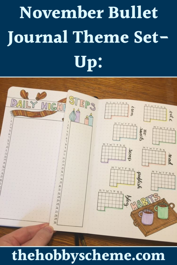 November bullet journal theme set-up