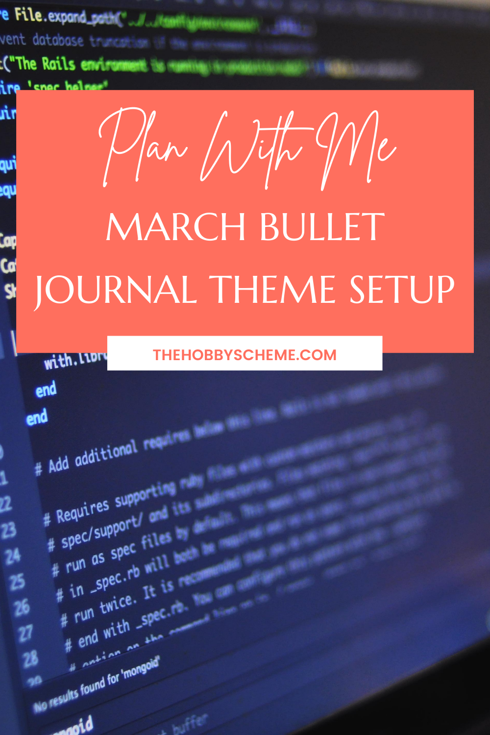 March bullet journal theme setup