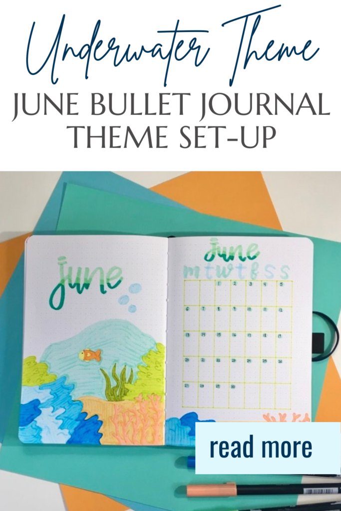 June Bullet Journal Theme Set-Up: Underwater - The Hobby Scheme