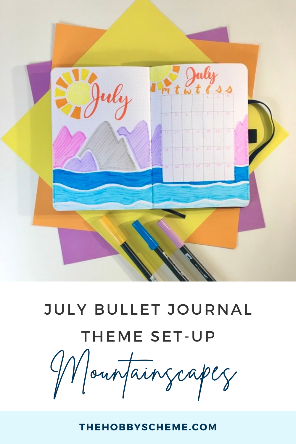 July bullet journal set-up